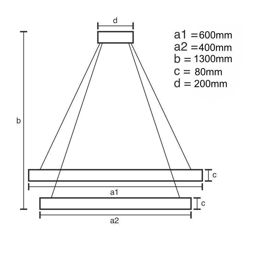 Dimbare LED hanglamp aan een koord LED/80W/230V 3000-6500K diameter 60 cm + afstandsbediening