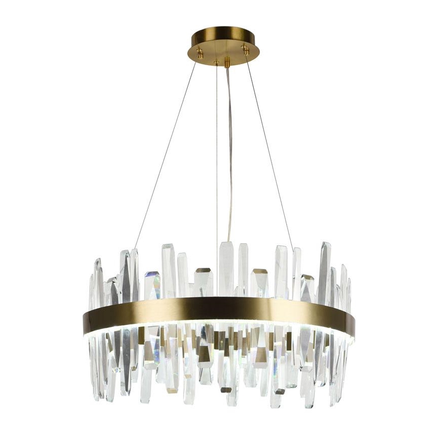 LED Dimbaar kristal Hanglamp aan een touw LED/80W/230V 3000-6500K goud + afstandsbediening