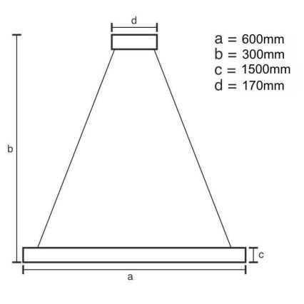 LED Dimbaar kristal Hanglamp aan een touw LED/80W/230V 3000-6500K goud + afstandsbediening