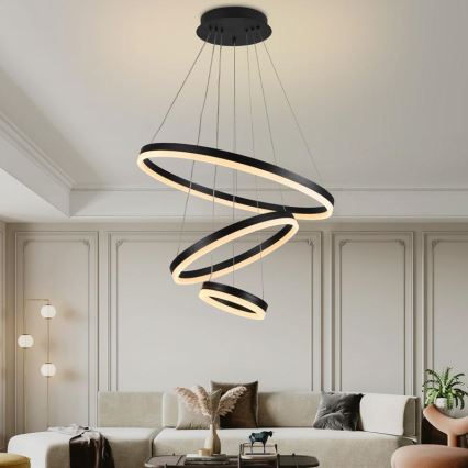 Dimbare LED hanglamp aan een koord LED/85W/230V 3000-6500K diameter 60 cm + afstandsbediening