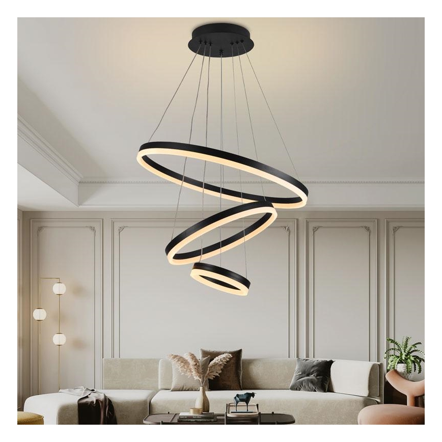 Dimbare LED hanglamp aan een koord LED/85W/230V 3000-6500K diameter 60 cm + afstandsbediening