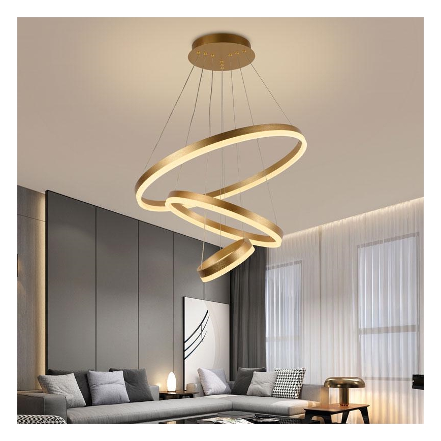 Dimbare LED hanglamp aan een koord LED/85W/230V 3000-6500K diameter 60 cm + afstandsbediening