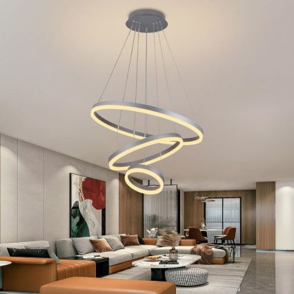Dimbare LED hanglamp aan een koord LED/85W/230V 3000-6500K diameter 60 cm diameter 60 cm + afstandsbediening