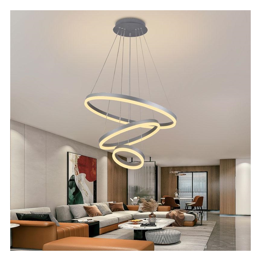 Dimbare LED hanglamp aan een koord LED/85W/230V 3000-6500K diameter 60 cm diameter 60 cm + afstandsbediening