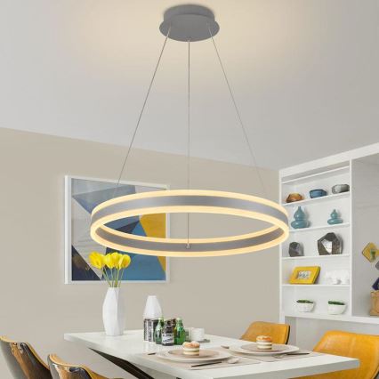 Dimbare LED hanglamp aan een koord LED/85W/230V 3000-6500K diameter 60 cm + afstandsbediening