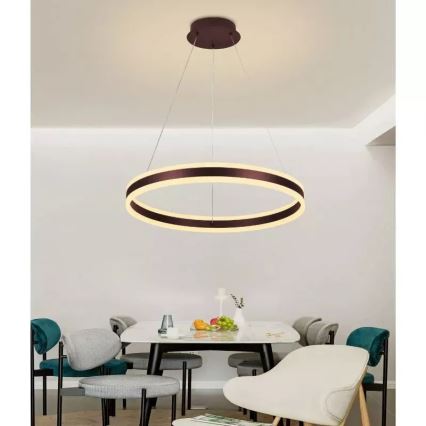 Dimbare LED hanglamp aan een koord LED/85W/230V 3000-6500K diameter 60 cm + afstandsbediening