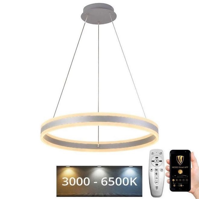 Dimbare LED hanglamp aan een koord LED/85W/230V 3000-6500K diameter 60 cm + afstandsbediening