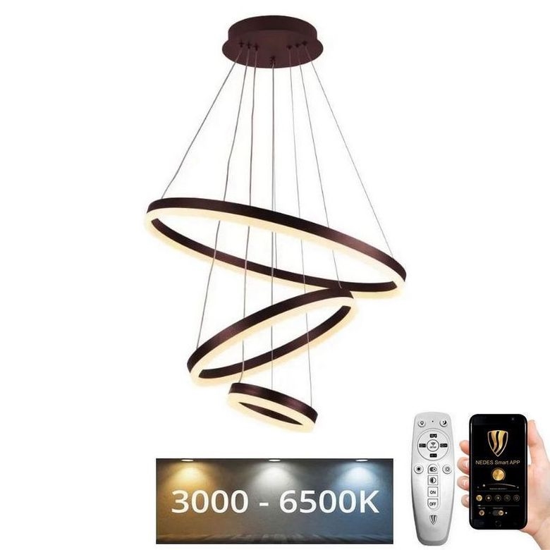 Dimbare LED hanglamp aan een koord LED/85W/230V 3000-6500K diameter 60 cm + afstandsbediening