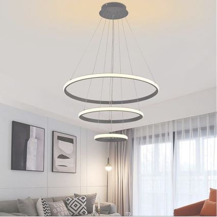 Dimbare LED hanglamp aan een koord LED/90W/230V 3000-6500K diameter 60 cm + afstandsbediening