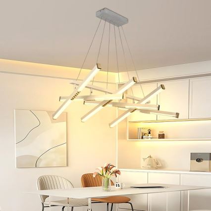 Dimbare LED hanglamp aan een koord LED/90W/230V 3000-6500K diameter 80 cm + afstandsbediening