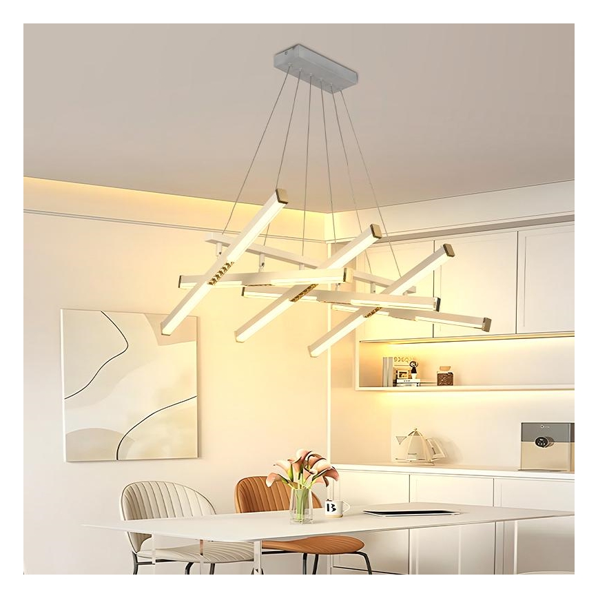 Dimbare LED hanglamp aan een koord LED/90W/230V 3000-6500K diameter 80 cm + afstandsbediening