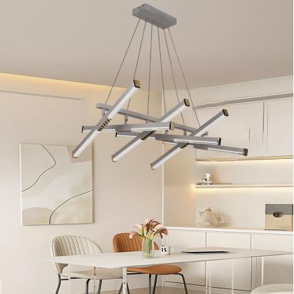 Dimbare LED hanglamp aan een koord LED/90W/230V 3000-6500K diameter 80 cm + afstandsbediening