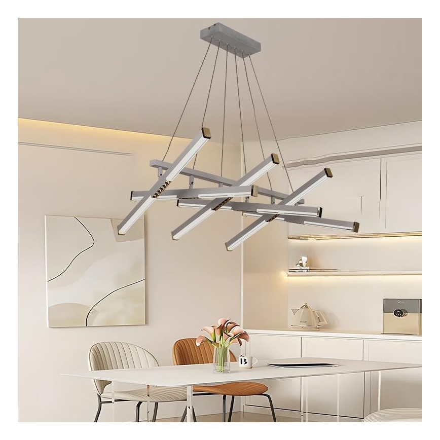 Dimbare LED hanglamp aan een koord LED/90W/230V 3000-6500K diameter 80 cm + afstandsbediening