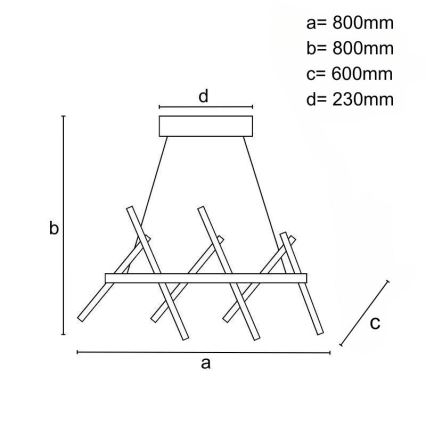 Dimbare LED hanglamp aan een koord LED/90W/230V 3000-6500K diameter 80 cm + afstandsbediening