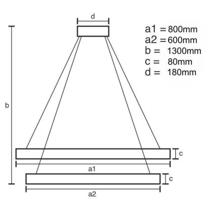 LED Dimbaar kristal Hanglamp aan een touw LED/90W/230V 3000-6500K chroom + afstandsbediening