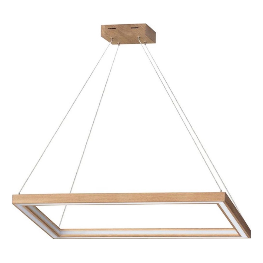 Dimbare LED hanglamp aan een koord LEGNO 2xLED/33W/230V eiken
