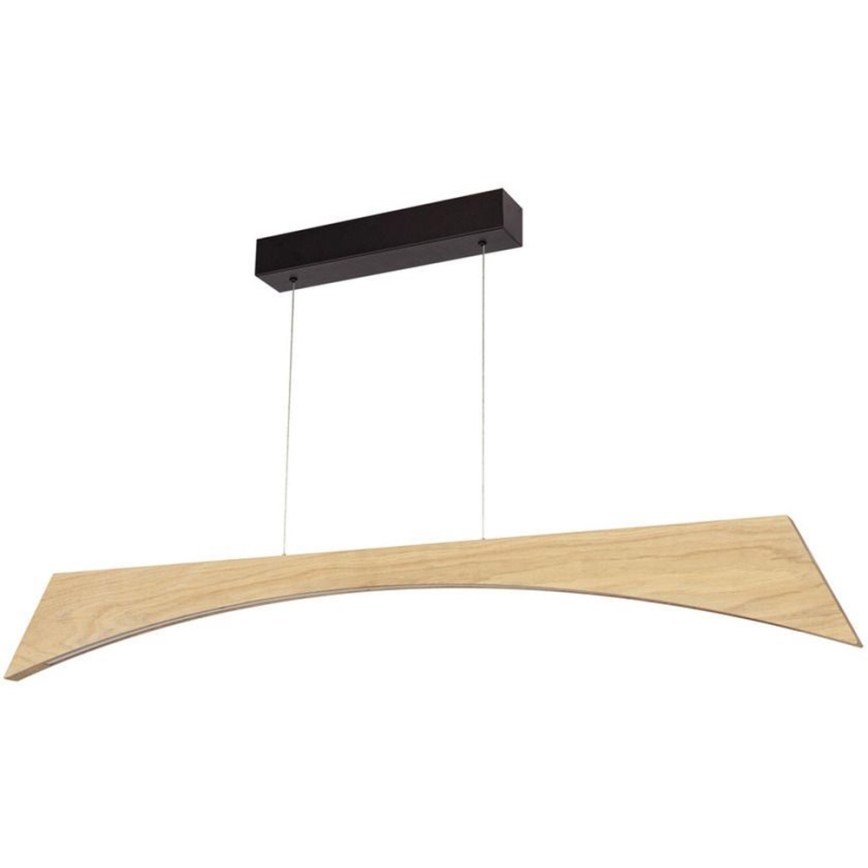 Dimbare LED hanglamp aan een koord ZIAD LED/14W/230V eiken