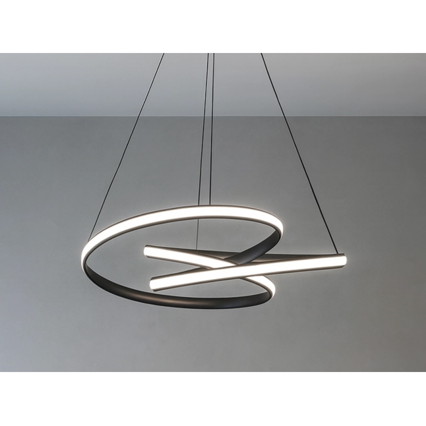 LED-dimbare hanglamp aan kabel LED/85W/230V 3000-6500K Ø 49 cm + afstandsbediening
