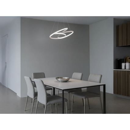 LED-dimbare hanglamp aan kabel LED/85W/230V 3000-6500K Ø 49 cm + afstandsbediening