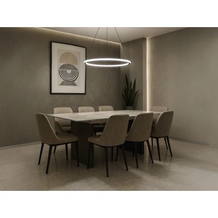 Dimbare LED-hanglamp aan ophangkabel LED/90W/230V 3000-6500K Ø 60 cm + afstandsbediening