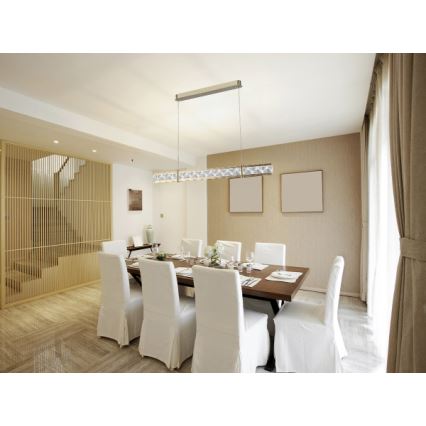 Dimbare LED-kristallen kroonluchter aan kabel ENRIQUE LED/20W//230V 3000-6000K + afstandsbediening