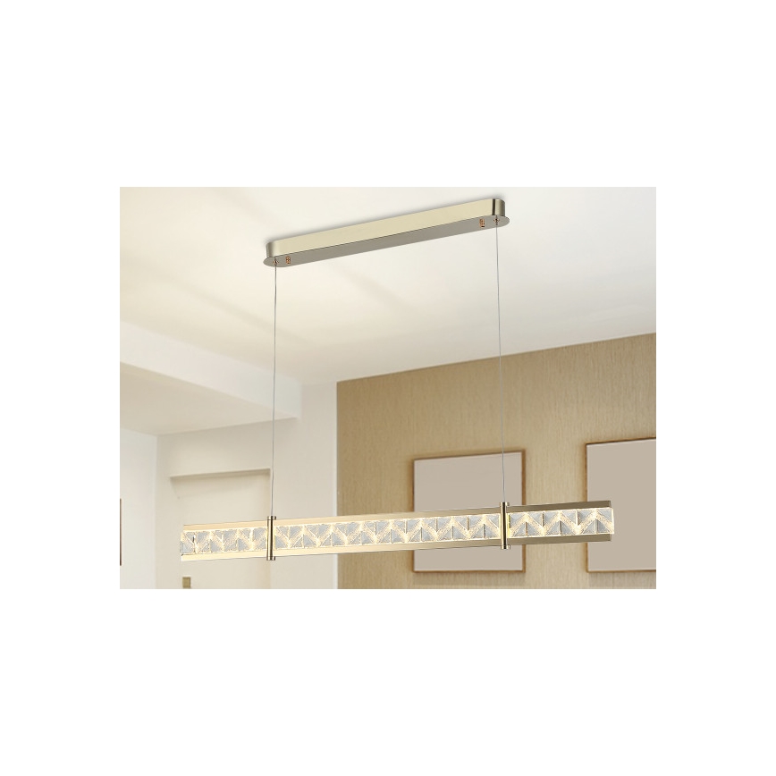Dimbare LED-kristallen kroonluchter aan kabel ENRIQUE LED/20W//230V 3000-6000K + afstandsbediening