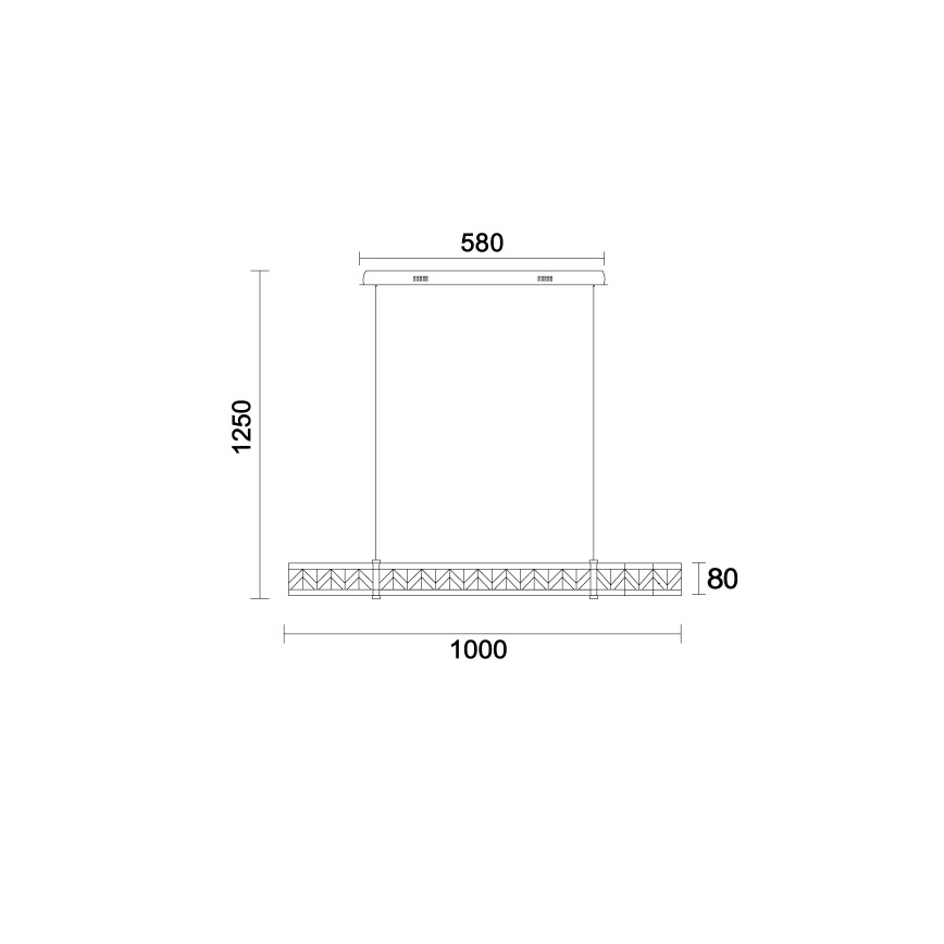 Dimbare LED-kristallen kroonluchter aan kabel ENRIQUE LED/20W//230V 3000-6000K + afstandsbediening