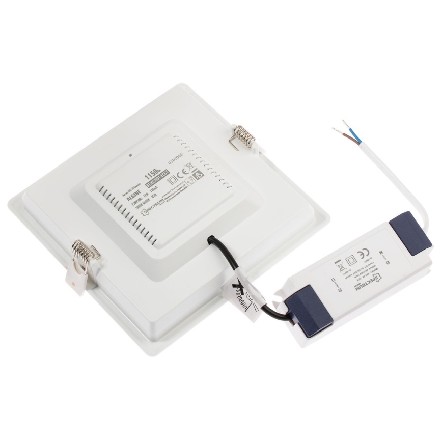 Dimbare LED Inbouw Lamp ALGINE LED/12W/230V Wi-Fi Tuya vierkant