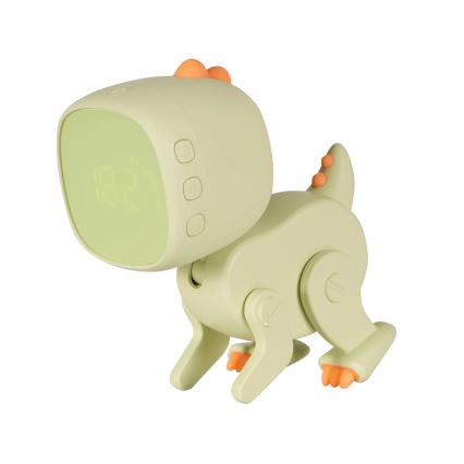 LED RGBW Dimbaar kinder nacht klein lampje met wekker ROBOT LED/1W/5V 1200 mAh