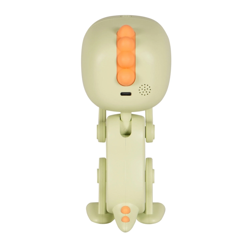 LED RGBW Dimbaar kinder nacht klein lampje met wekker ROBOT LED/1W/5V 1200 mAh
