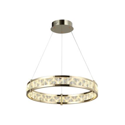 Dimbare LED kristallen kroonluchter aan kabel ENRIQUE LED/55W//230V 3000-6000K Ø 80 cm + afstandsbediening