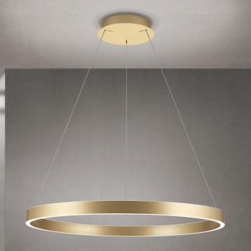 dimbare LED-kroonluchter met kabelophanging KOLK LED/80W/230V 2700/3000/4000K Ø 80 cm goudkleurig