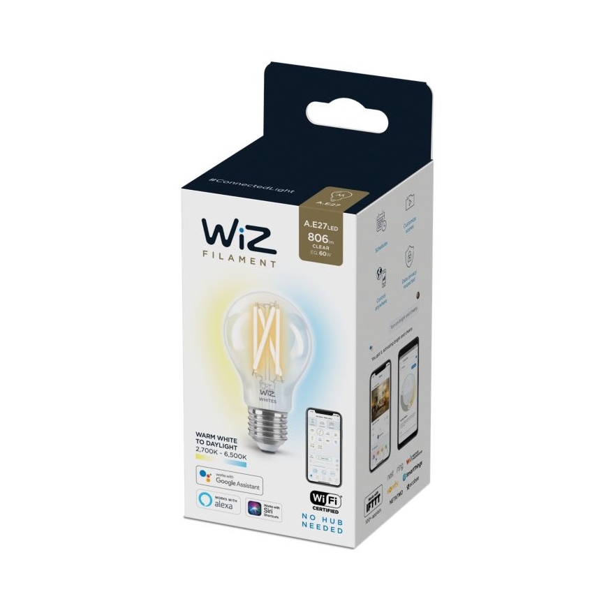 Dimbare LED Lamp FILAMENT A60 E27/6,7W/230V 2700-6500K CRI 90 Wi-Fi - WiZ