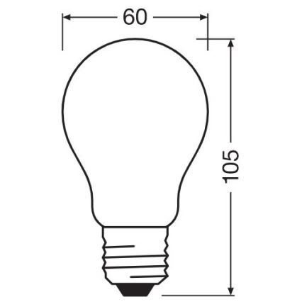 Dimbare LED Lamp A60 E27/7W/230V 2700K - Osram