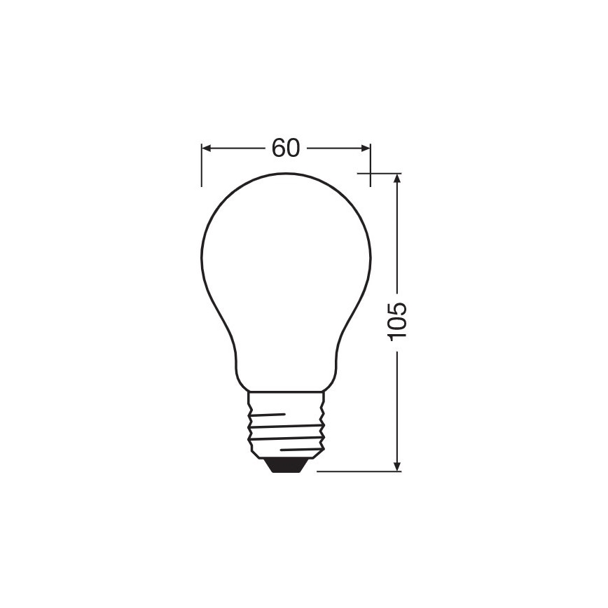 Dimbare LED Lamp A60 E27/7W/230V 2700K - Osram