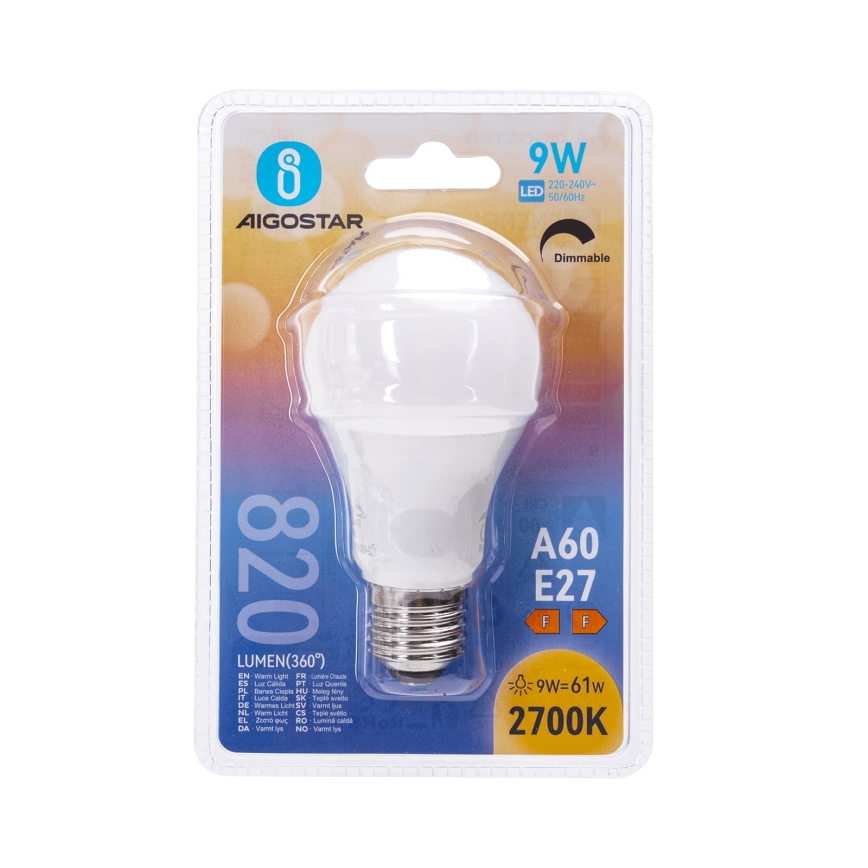 Dimbare LED-lamp A60 E27/9W/230V 2700K - Aigostar