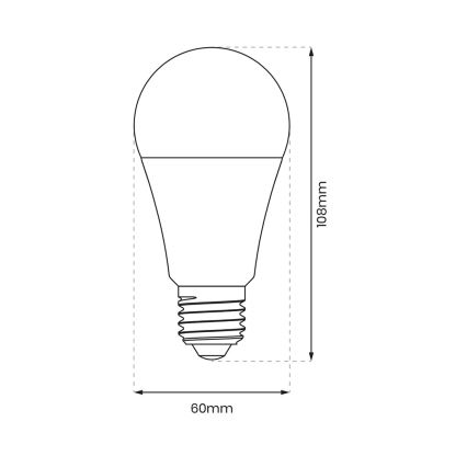 Dimbare LED Lamp A60 E27/9W/230V 4000K