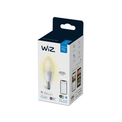 Dimbare LED Lamp C37 E14/4,9W/230V 2700K CRI 90 Wi-Fi - WiZ