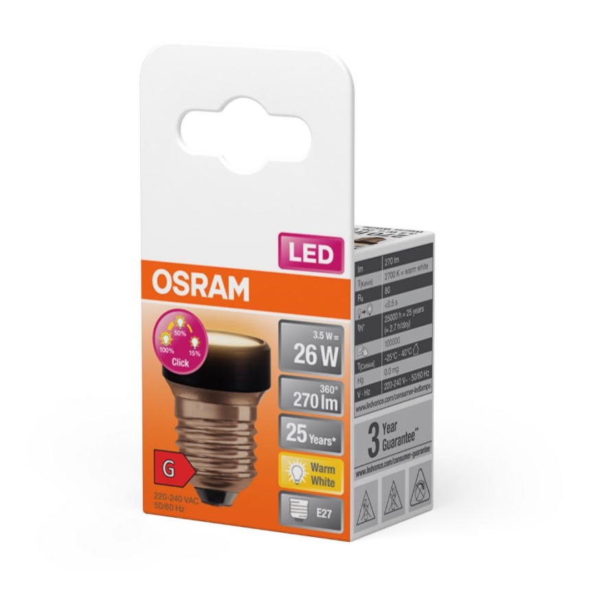 Dimbare LED Lamp E27/3,5W/230V 2700K - Osram