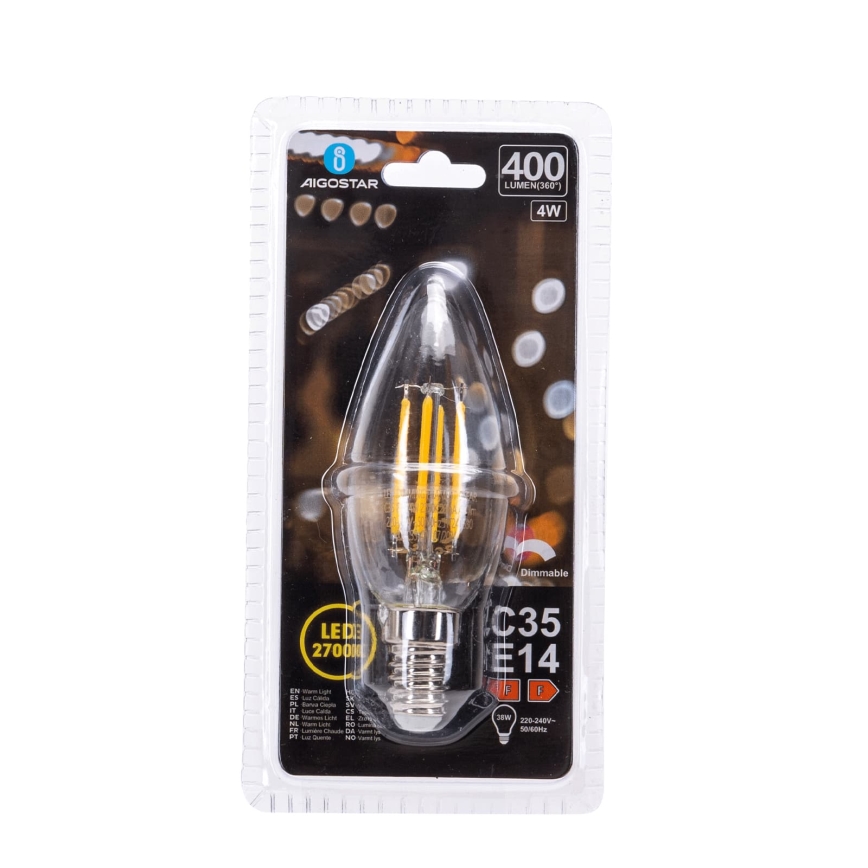 Dimbare LED-lamp FILAMENT C35 E14/4W/230V 2700K - Aigostar