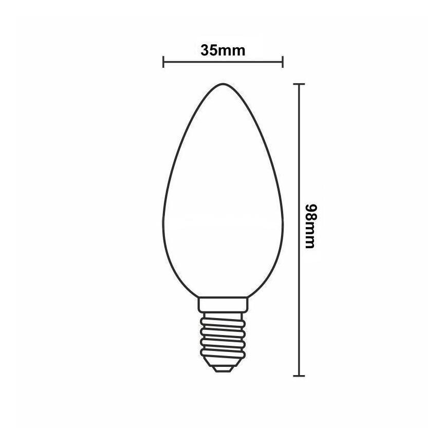 Dimbare LED Lamp FILAMENT C35 E14/6W/230V 3000K