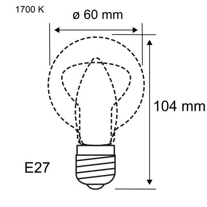 Dimbare LED-lamp FILAMENT E27/6W/230V 1700K - Paulmann 28522