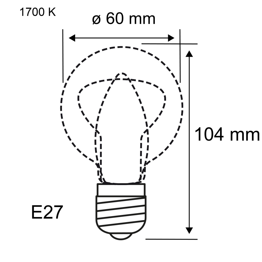 Dimbare LED-lamp FILAMENT E27/6W/230V 1700K - Paulmann 28522