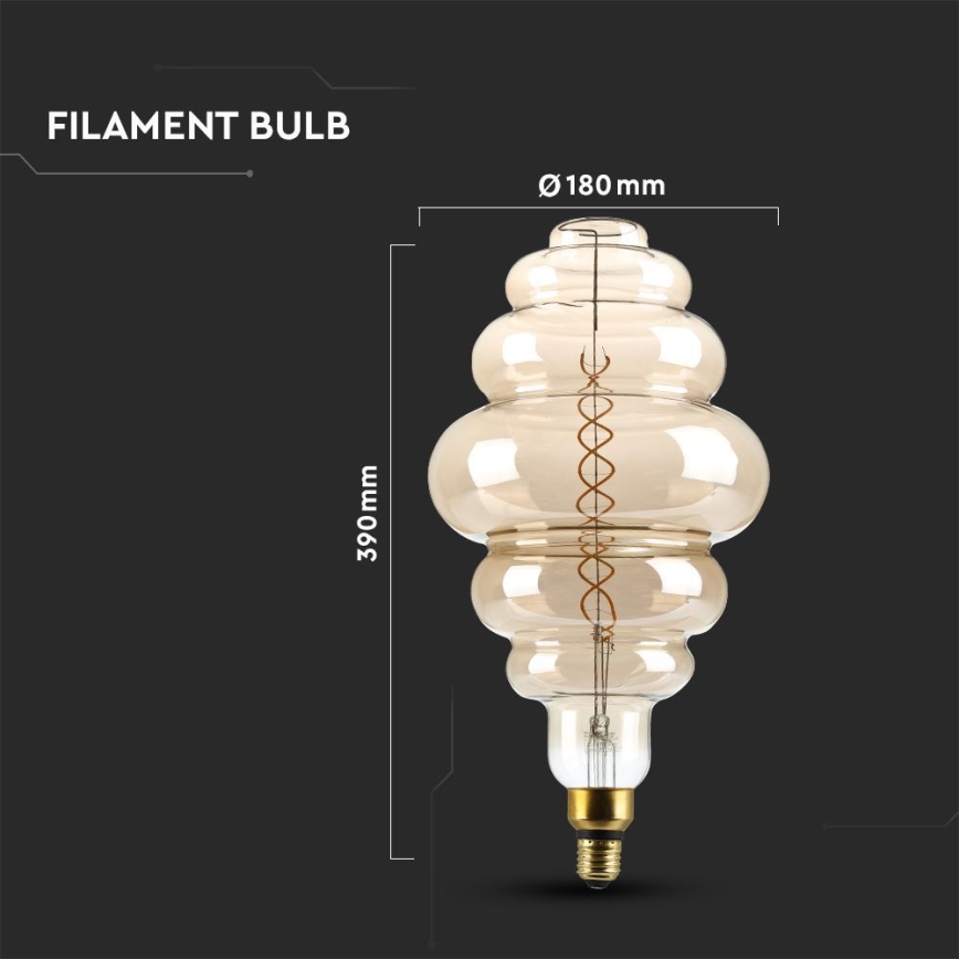 Dimbare LED Lamp FILAMENT S200 E27/8W/230V 1800K