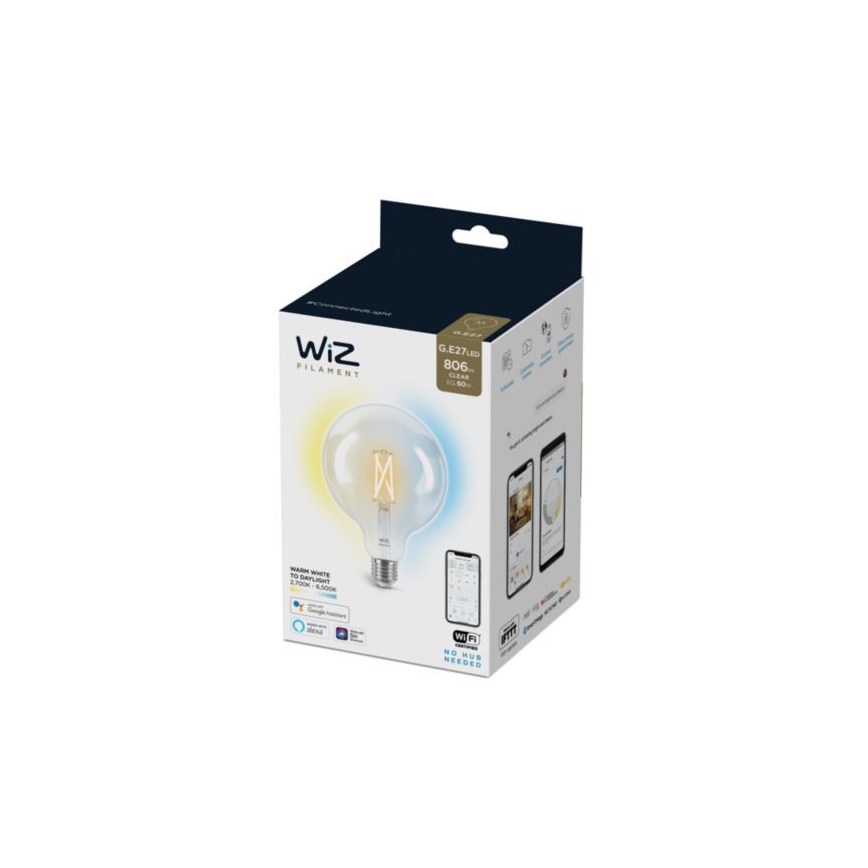 Dimbare LED Lamp FILAMENT G125 E27/7W/230V 2700-6500K CRI 90 Wi-Fi - WiZ