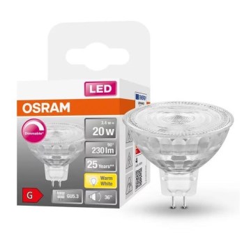 Dimbare LED Lamp GU5,3/3,4W/230V 2700K CRI 90 - Osram