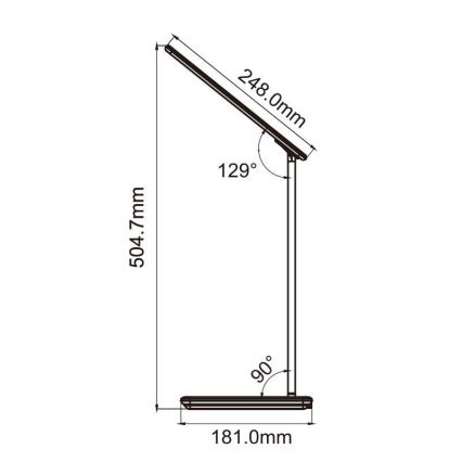 Dimbare LED Tafel Lamp met Touch Aansturing en Draadloos Opladen JOY LED/6W/230V + USB zwart