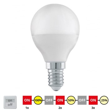 Dimbare LED Lamp P45 E14/6W/230V 3000K - STEPDIMMING - Eglo 54835