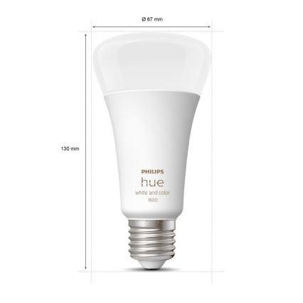 Dimbare LED Lamp Philips Hue White And Color Ambiance A67 E27/13,5W/230V 2000-6500K