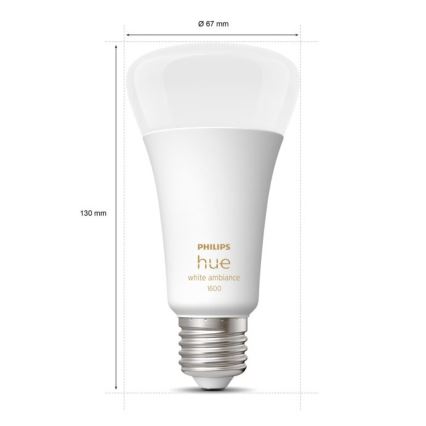 Dimbare LED Lamp Philips Hue WHITE AMBIANCE E27/13W/230V 2200-6500K